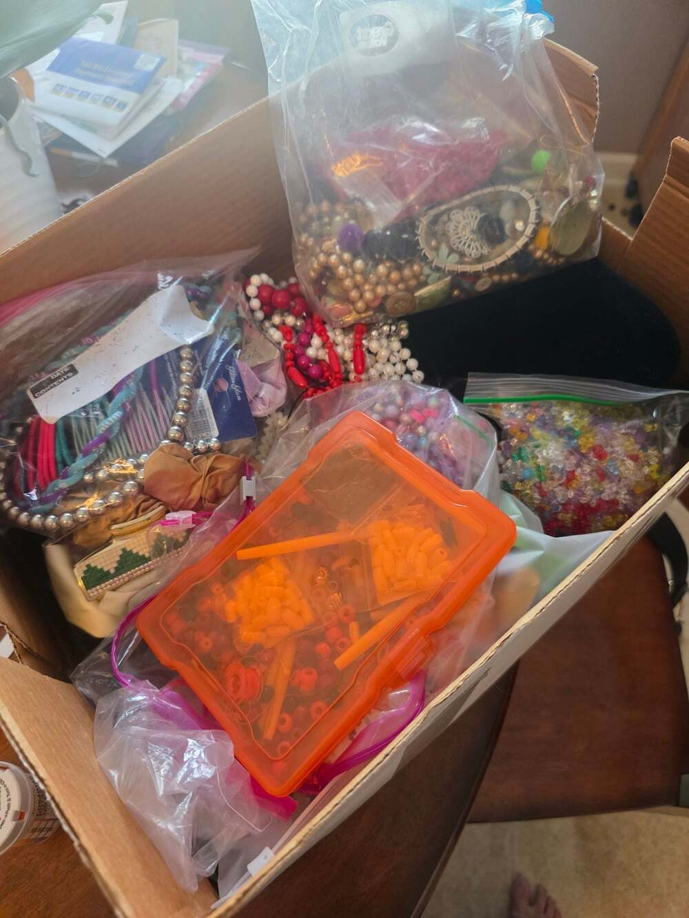 Extra Large Lot of Assorted Jewelry Crafting Beads and Accessories Mystery Box